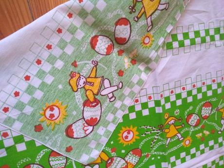 Retro veľkonočny obrus veľky - 15eur,