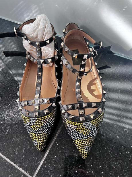 Valentino gavarani full crystals balerinas 39.5, 39