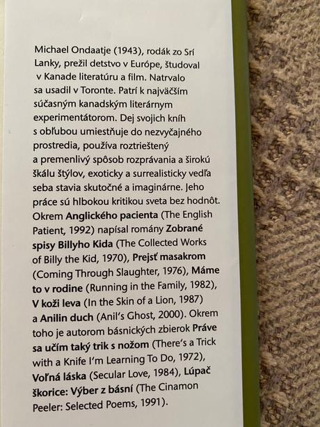 Anglický pacient michael ondaatje,