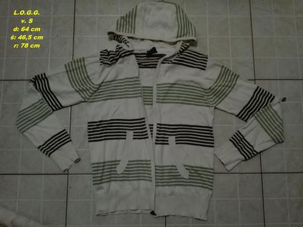 Zeleno-hnedo biela mikina, h&m,s