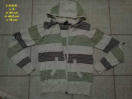Zeleno-hnedo biela mikina, h&m,s