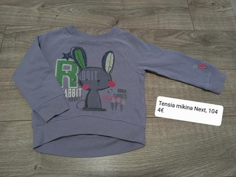 Mikina zajacik, next, 104, next,104
