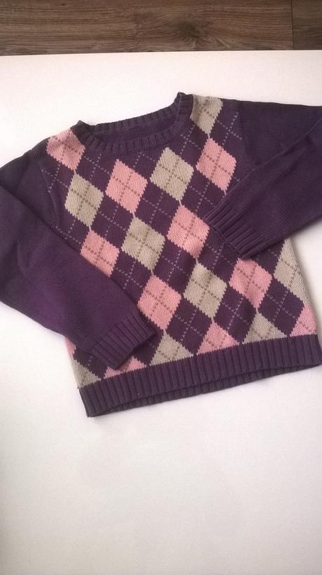 Pulóver s kosoštvorcami, just play,122