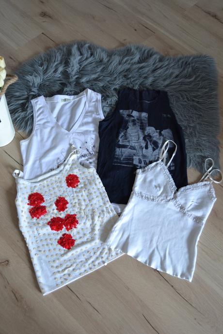 Balík dámskych tričiek a tielok 4 ks, veľkosť s, s