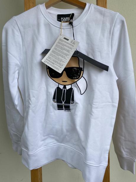 Mikina karl lagerfeld vyšívaná s flitrami, xs