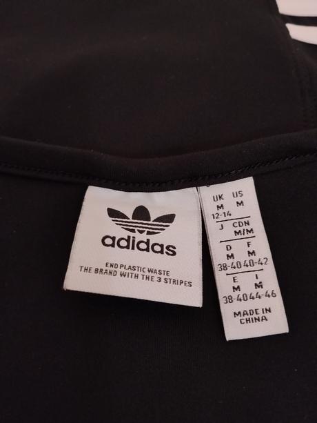 Adidas originals crop top - ikonické 3 pruhy, adidas,38 / m