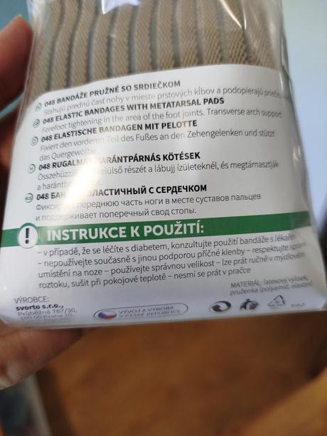 Bandáž na chodidlo so srdiečkom, 