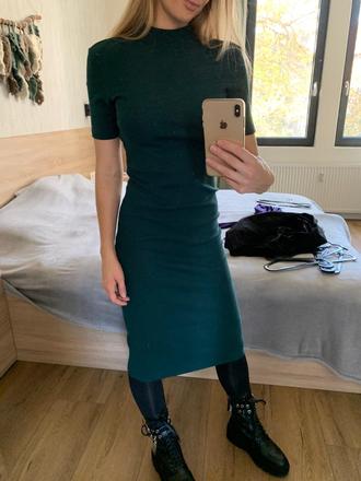 Zara šaty vrubkované, zara,xs