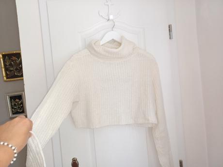 Crop rolák pulover s/l, h&m,m