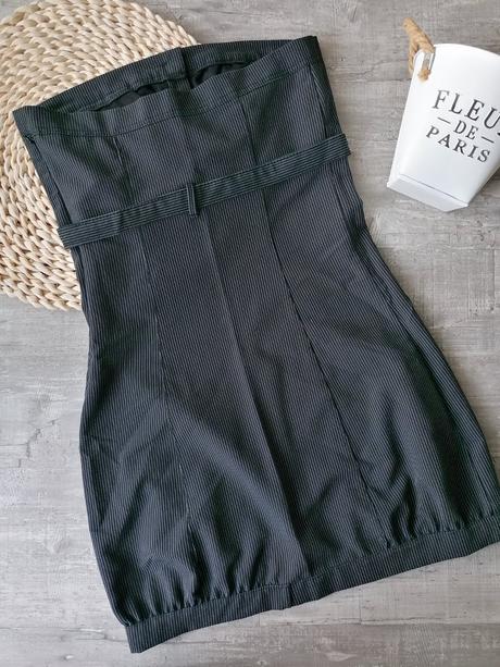 Šaty mini krátke pásikavé, s