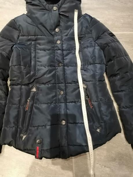 Luxus tmavomodrá zimná bunda marikoo vxs-s, xs