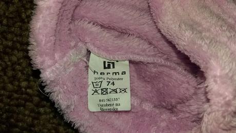 Hrubšie plyšové nohavice, herma,74