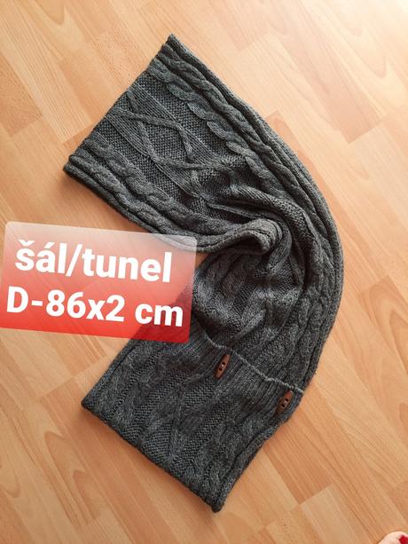 Dámsky pletený šál- tunel, 