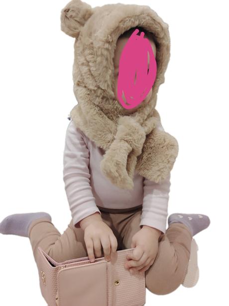 Bledo hnedá kožušinová zimná čiapka / baranica, 92