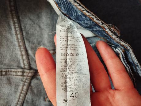 Riflová dlhá sukňa shein, 40