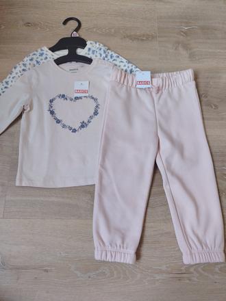 2ks tričká a tepláky basics nové s visačkami, basics,92