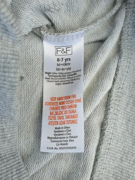 Mikina f&f veľ. 122, f&f,122
