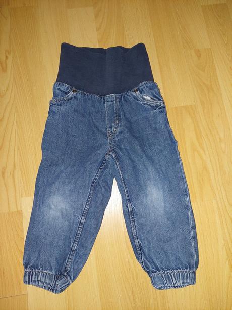 Riflové nohavice, denim,80