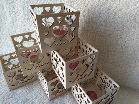 Drevený svietnik ľúbim ťa, 