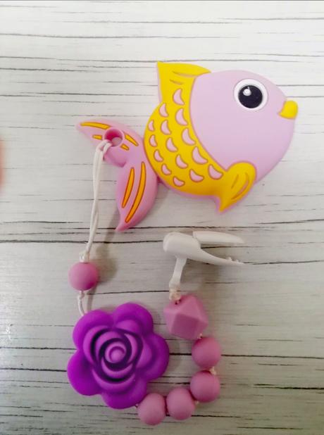 Hryzatko aj klip na cumlíky-rybička, 