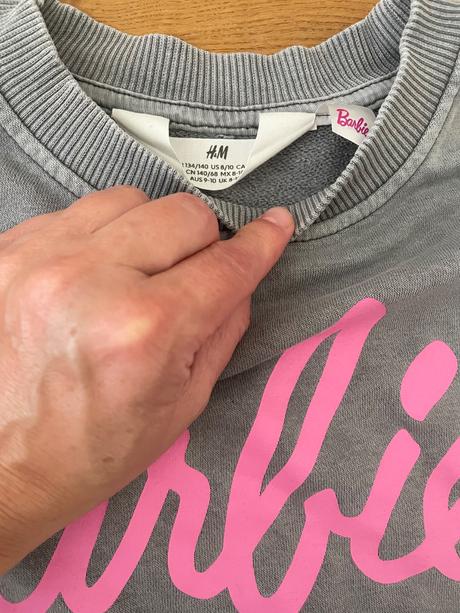Mikina oversize tensia barbie h&m pohodlna, h&m,140