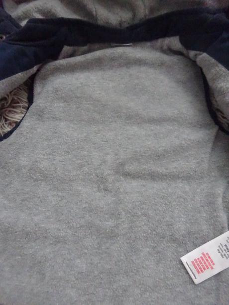 Tmavá modrá vesta - zateplená, f&f,74