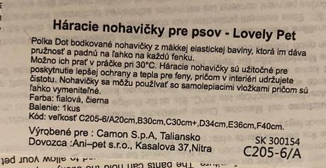 Nohavičky pre psov, 