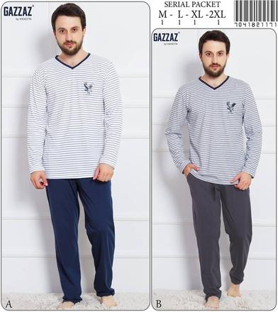 Pánske kvalitné bavlnené pyžamo, l - xxxl