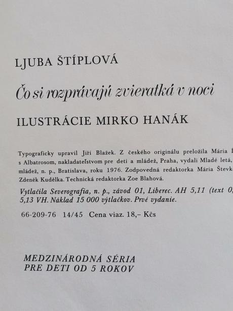 Čo si rozprávajú zvieratká v noci, 