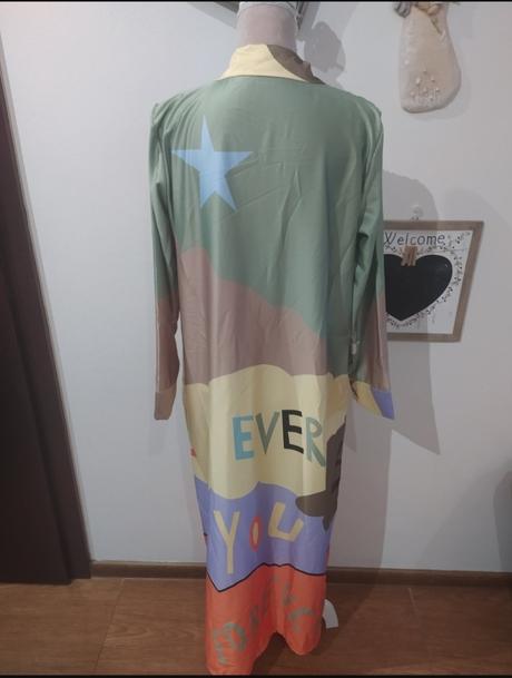 Košeľové maxi šaty, 