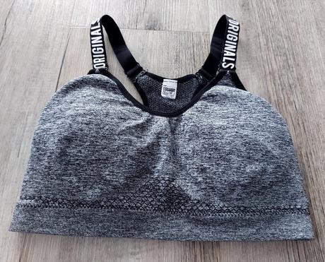 Sivá melírovaná športová podprsenka, m