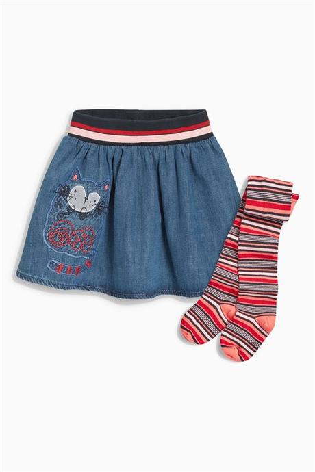 Rifľová sukňa s pančúškami, next,98