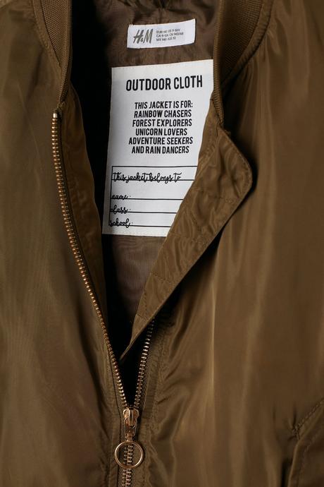 Nepoužitá vyšívaná letecká bunda, h&m,140