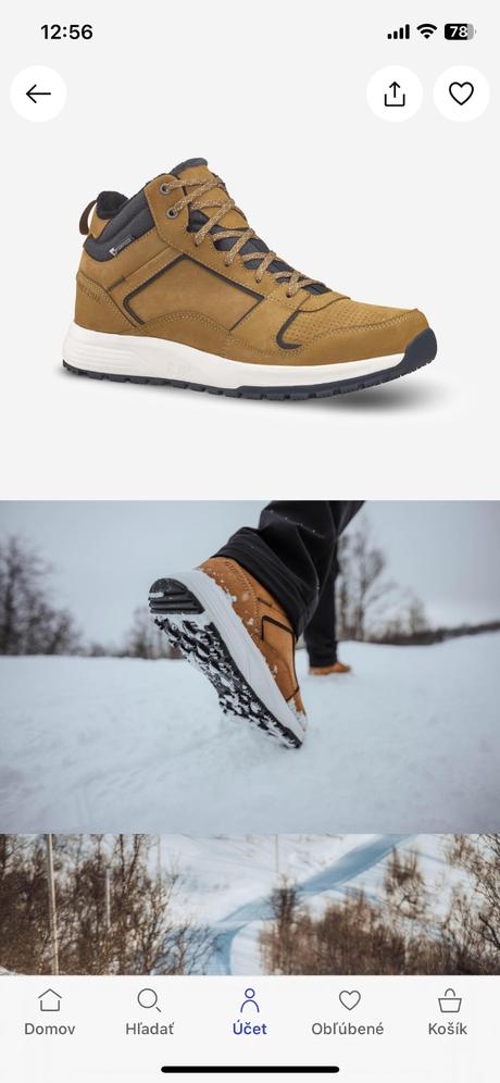 Topánky zimné koženné, quechua,41