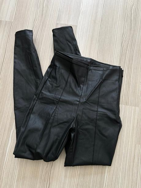 Koženkové nohavice, zara,xs