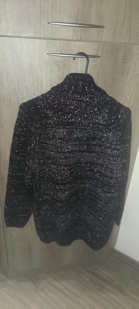 Pletený maxi sveter, s