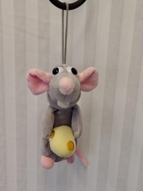 Plyšová sivá myška so syrom, paul import, 16 cm,