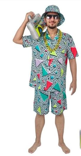 Pansky kostym havajska party 80/90 roky l,