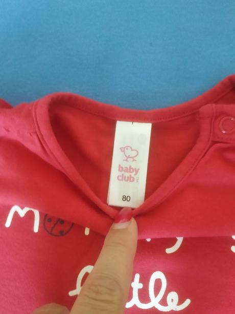 Červené tričko, baby club,80