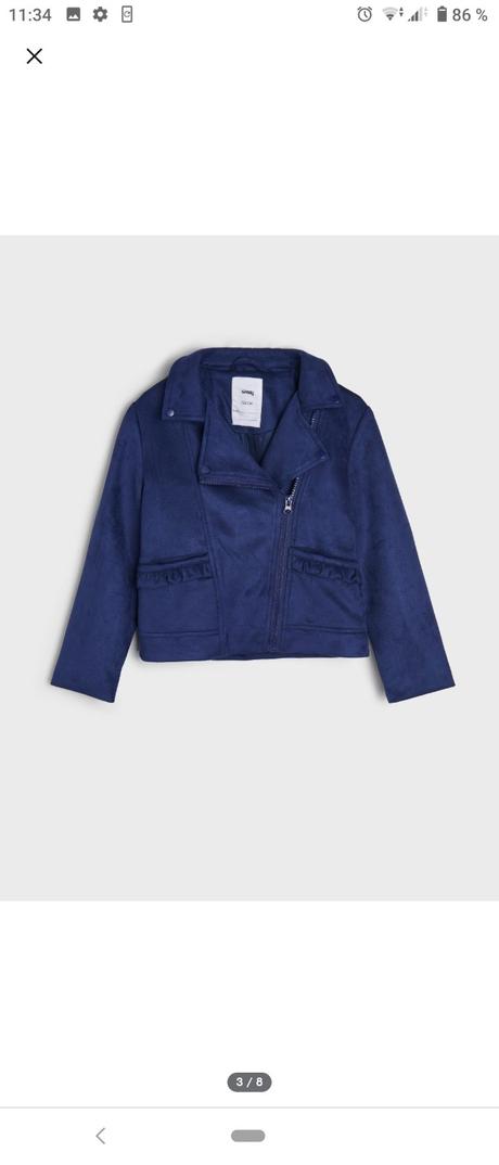 Sinsay nádherná tmavomodrá motorkárska bunda, sinsay,140