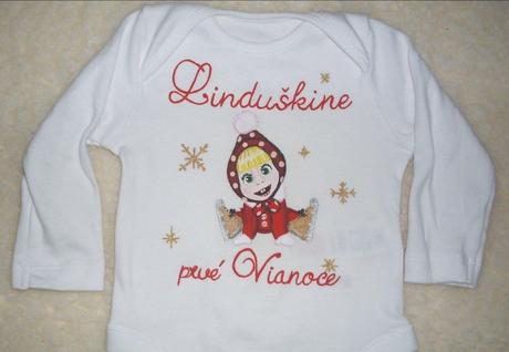 Rucne malovane body - vianocne, 56 - 116