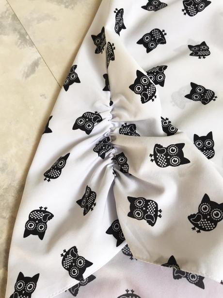 Ľahká blúzka so sovičkami, xxl