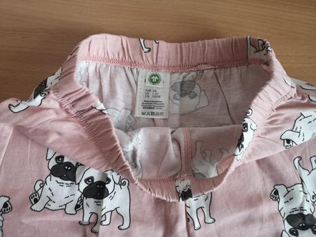 Svetloružová pyžama so psíkmi, lindex,128