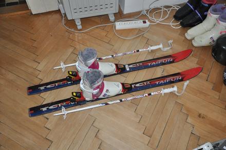 Lyže 120 +  lyžiarky, 120-129 cm