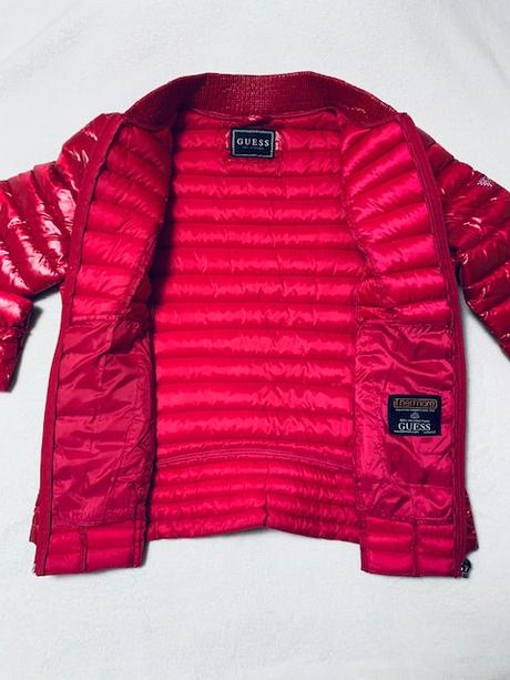 Ružovočervená metalická vetrovka guess originál, guess,l / m
