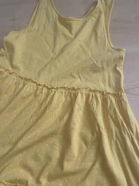 Šaty žlté bodka 8-10 rokov, h&m,140