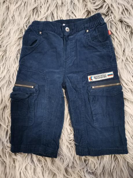 Zateplene modré nohavice, 80