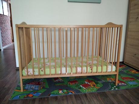 Drevená postieľka, šírka (cm): 60,dĺžka (cm): 120