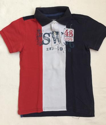 Tricko s golierikom c. 122/128, h&m,122