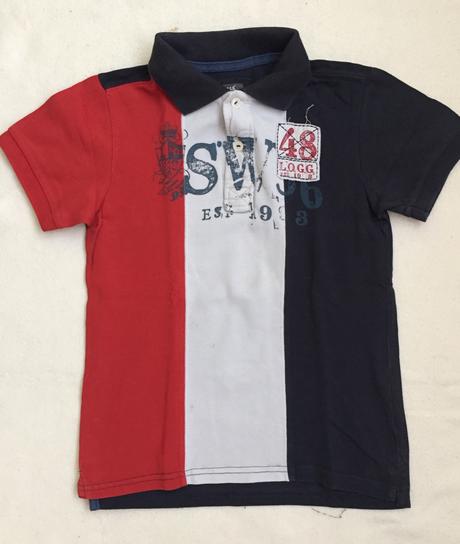 Tricko s golierikom c. 122/128, h&m,122